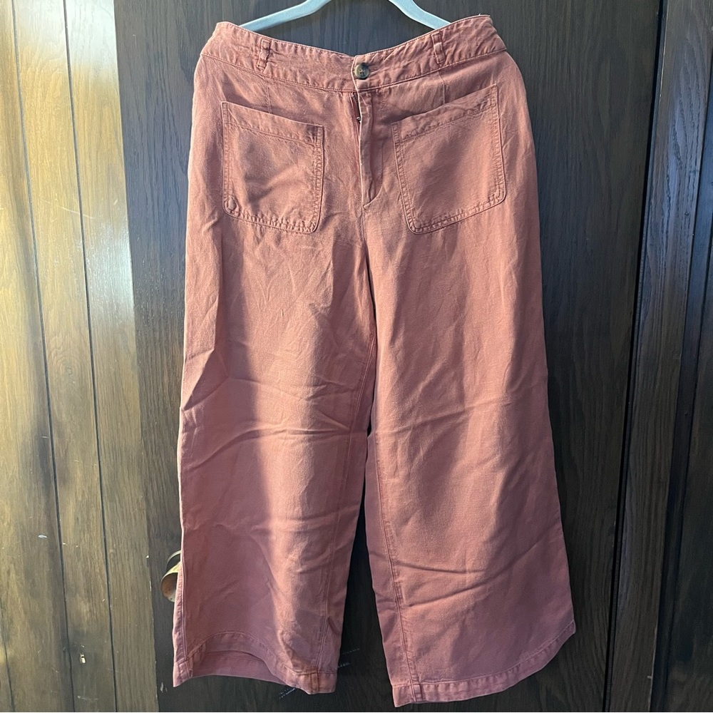C&C Women's California Linen Patch Pocket Wide Leg Pants Pants